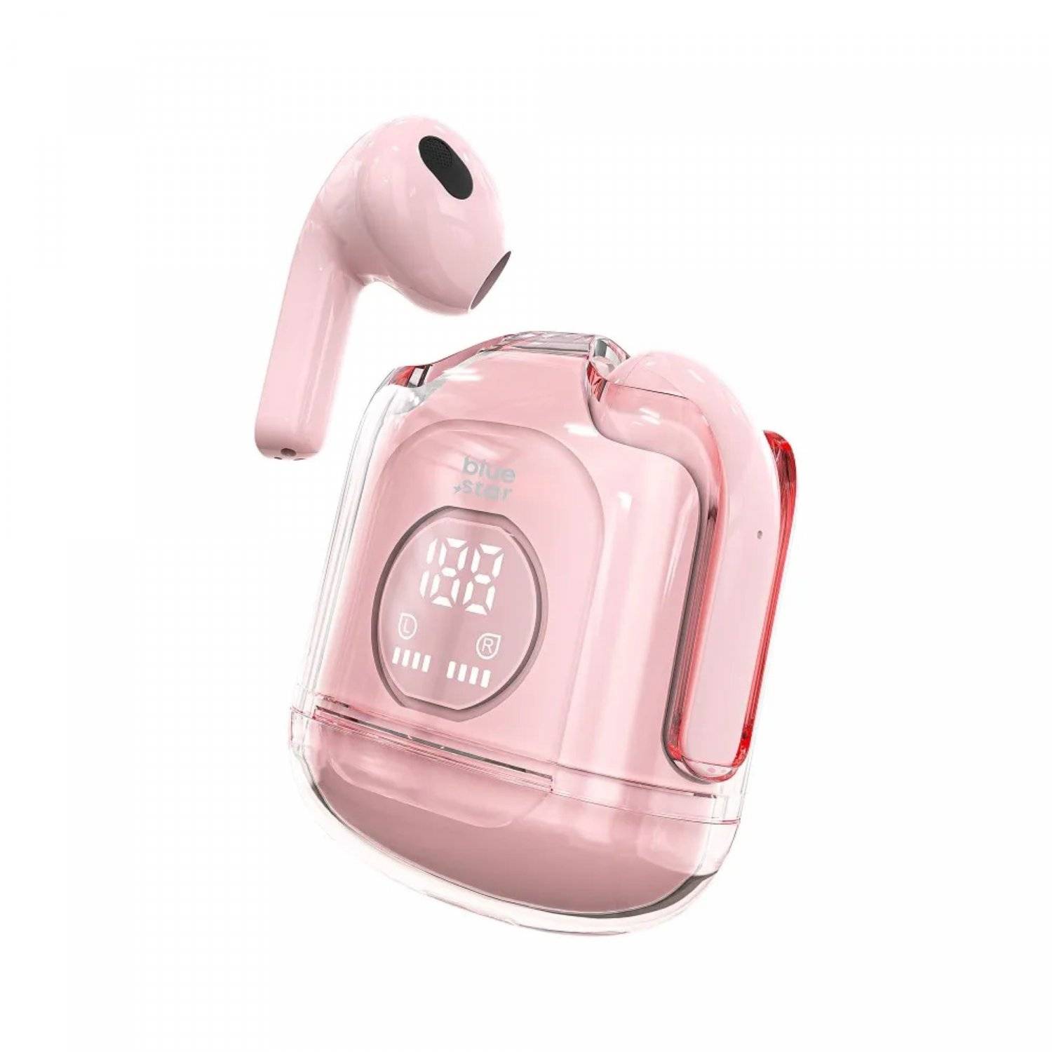 Kabellose Kopfhörer TWS Transparency Fi22 Bluetooth In-Ear-Kopfhörer 350mAh Rosa