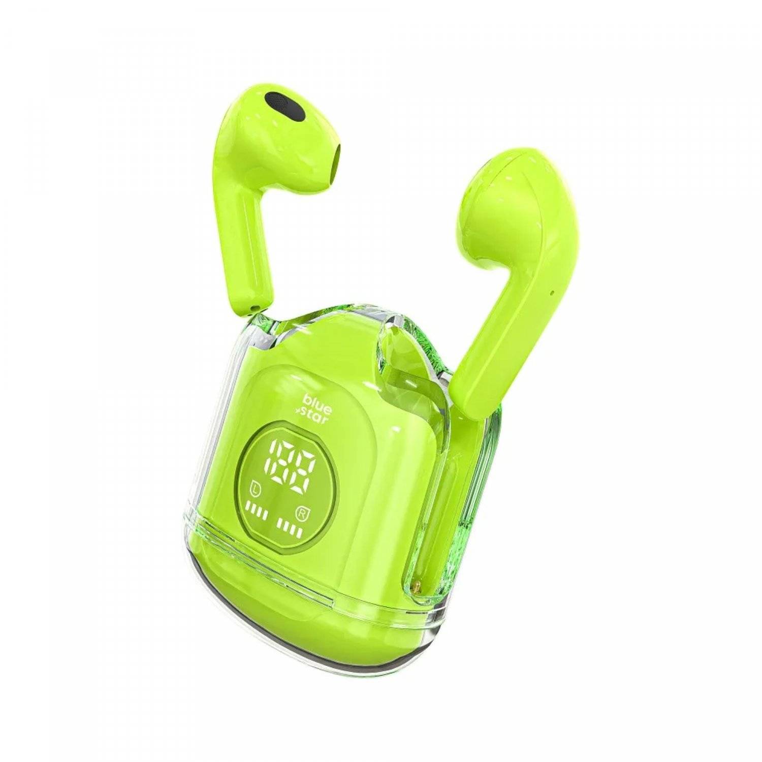 Kabellose Kopfhörer TWS Transparency Fi22 Bluetooth In-Ear-Kopfhörer 350mAh Grün
