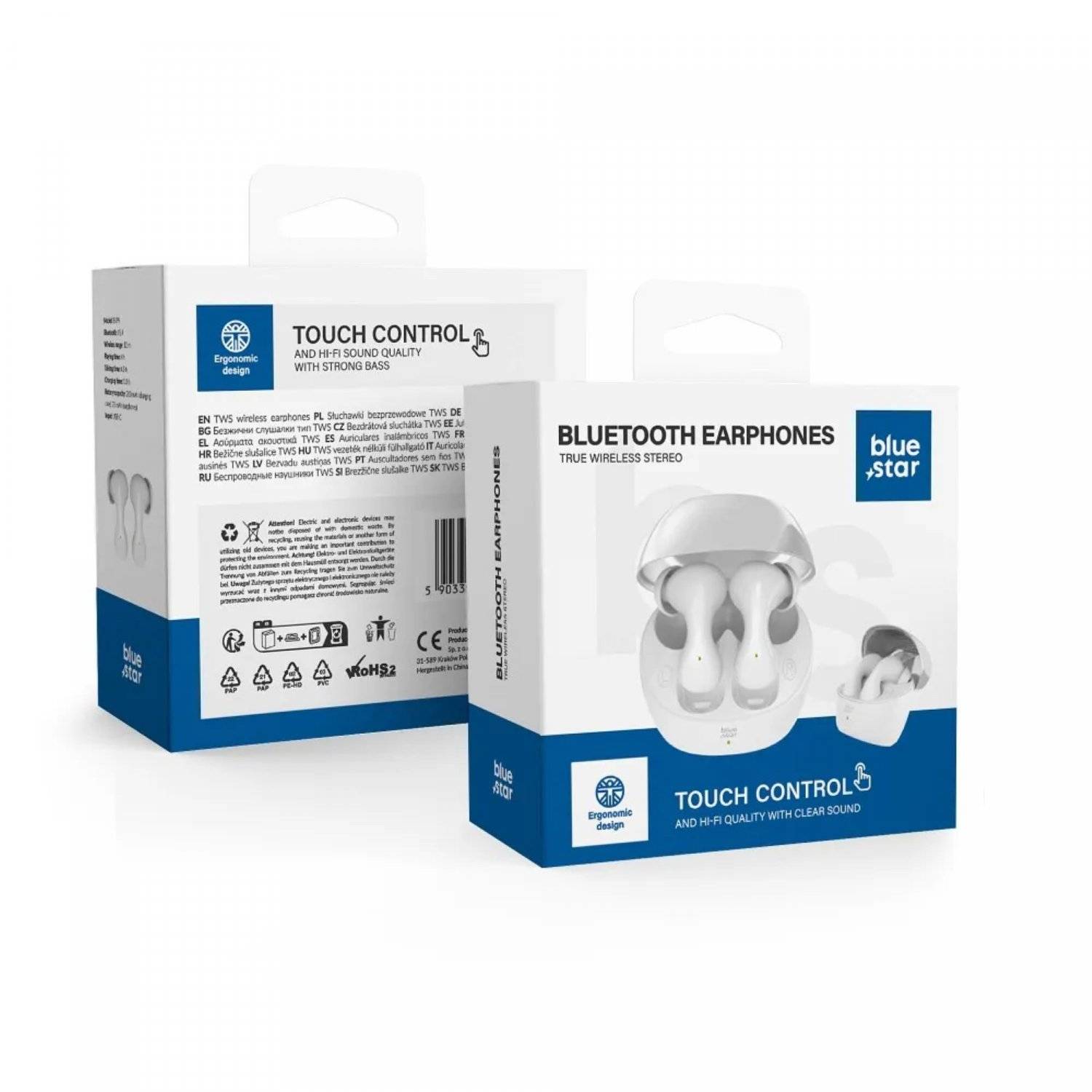 Bluetooth Kopfhörer in Weiß In-Ear-Kopfhörer 200mAh Wasserdicht Bluetooth 5.4