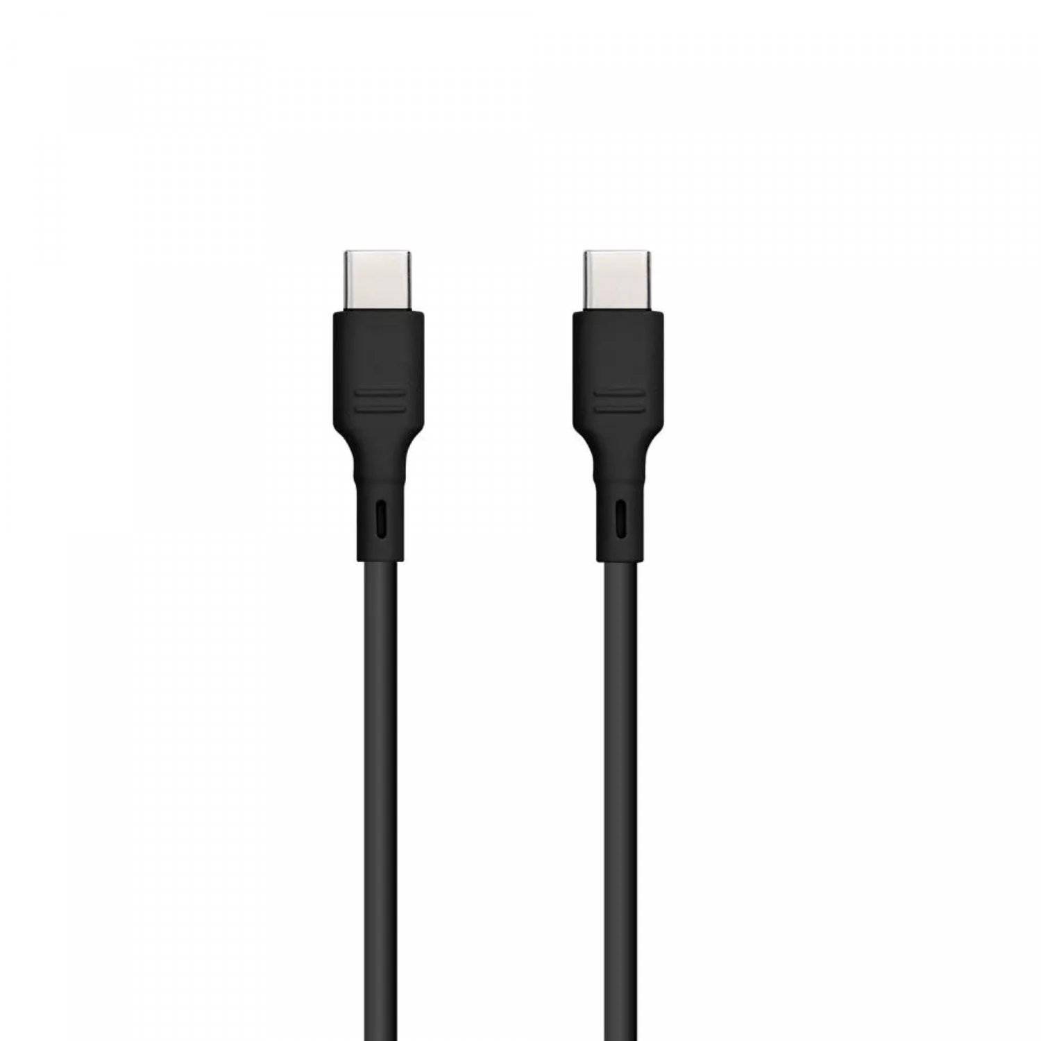 Kabel USB-C auf USB-C max. 60W 3A 100 cm zum Laden und Datenübertragen Schwarz