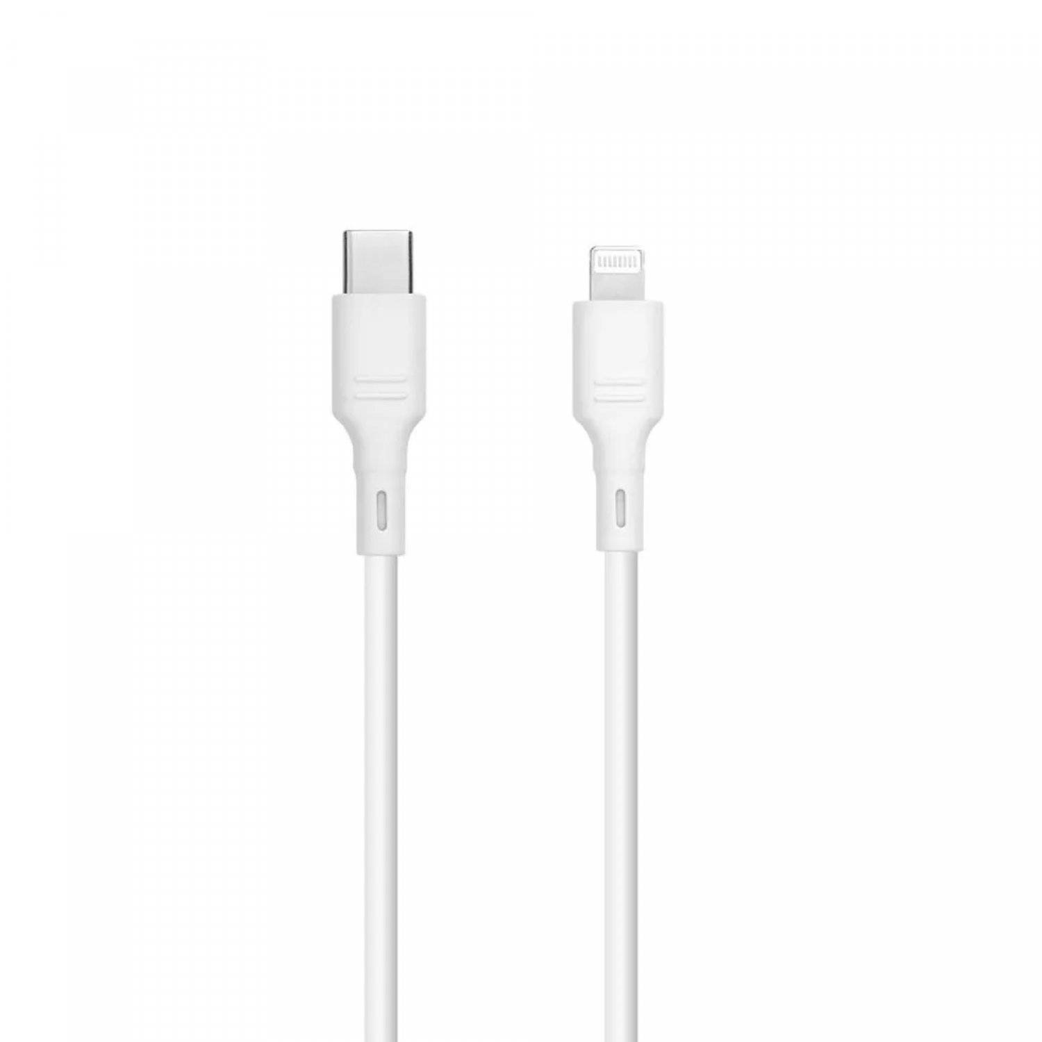 Ladekabel mit USB-C kompatibel mit iPhone 2,4 A (max. 27 W) – weiß Datenkabel