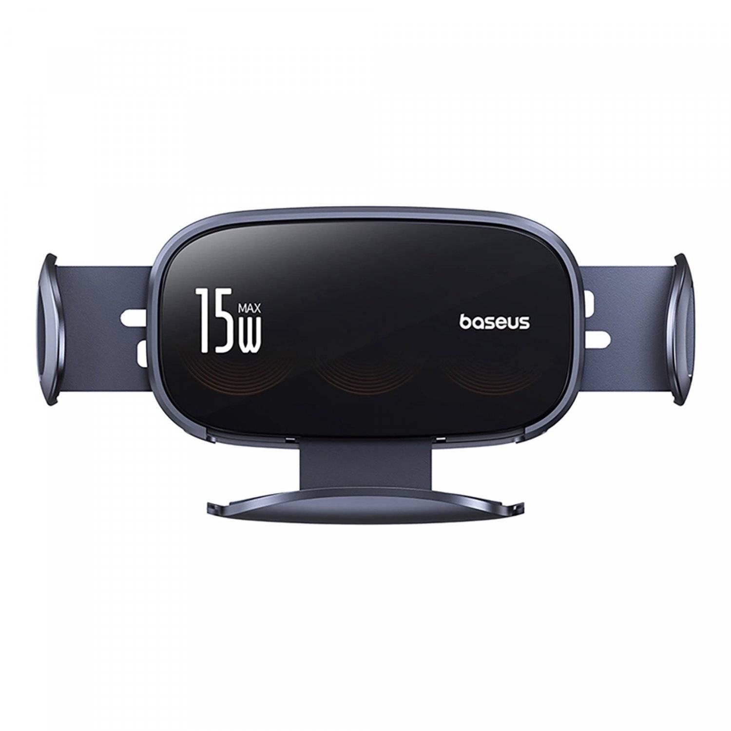 Baseus Light Chaser Autohalterung mit induktivem Dreifachspulen-Ladegerät – Schwarz