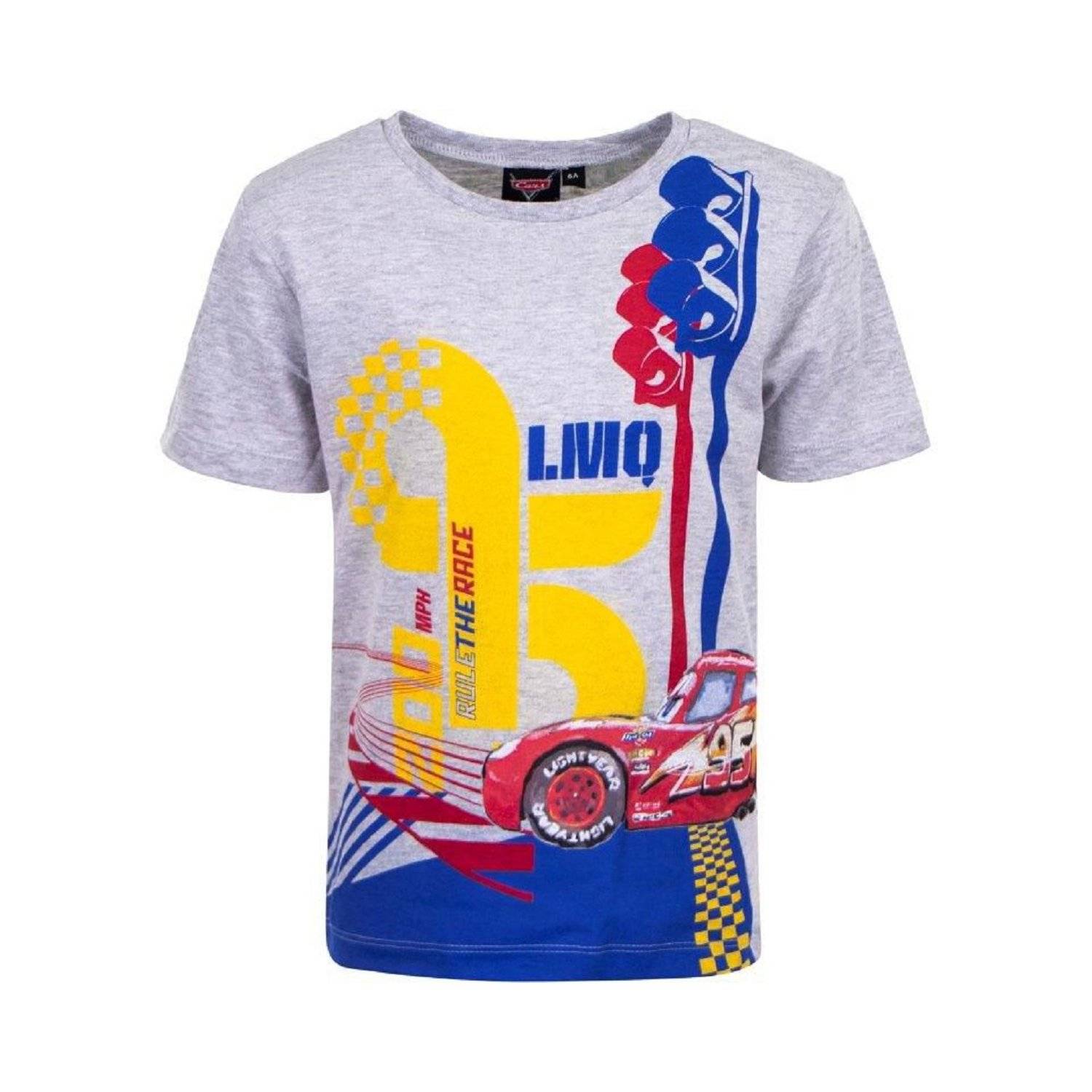 Cars T-Shirt für Kinder Kurzärmelig und Weich aus Baumwolle Grau 3 Jahre