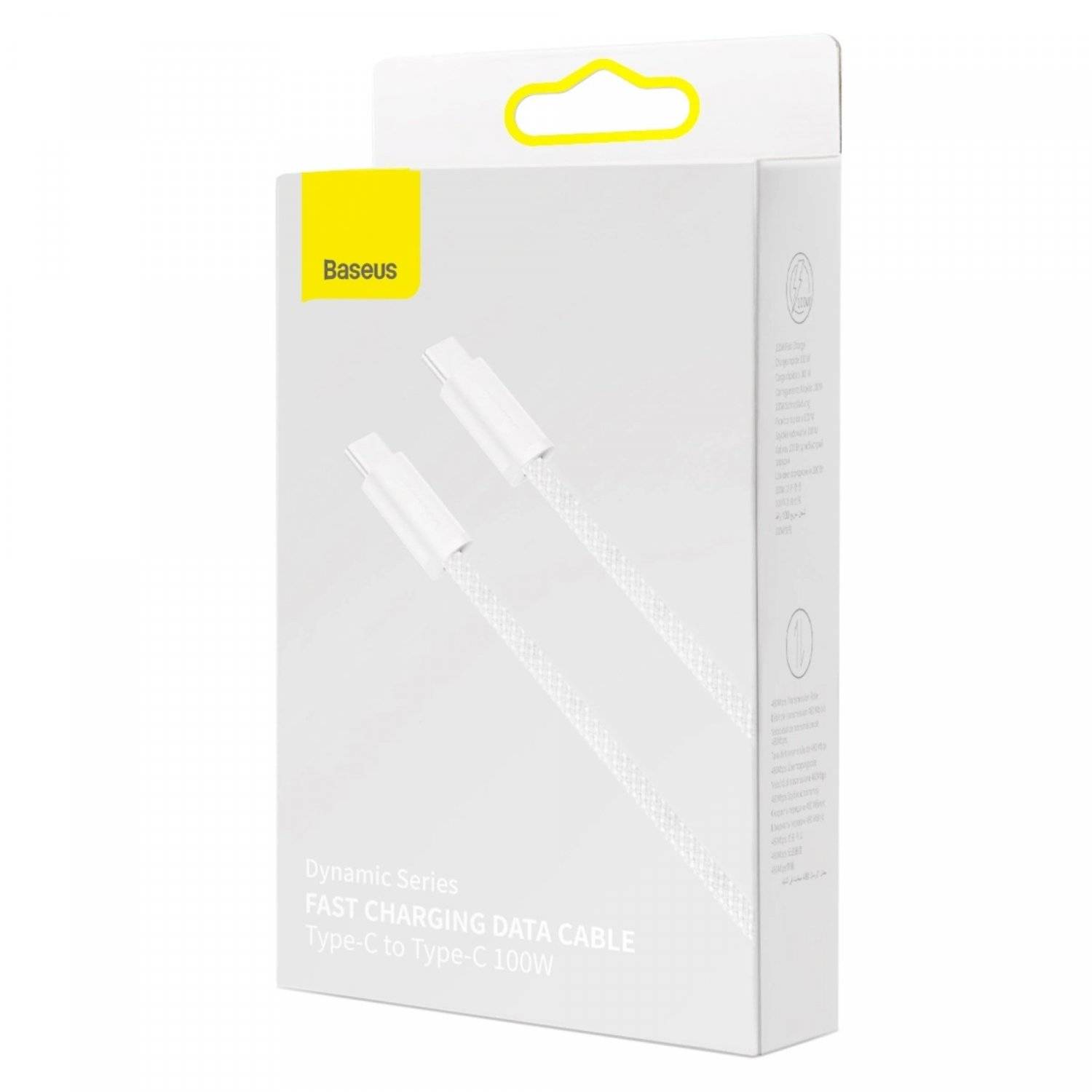 Baseus Dynamic Series Kabel USB-C / USB-C 100W Schnellladekabel in Weiß 1m