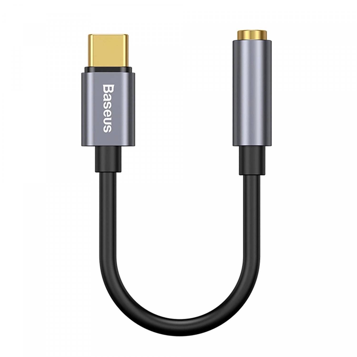 Baseus L54-Adapter für USB-C-Kopfhörer/Miniklinke 3,5 mm DAC 24 Bit 48 KHz Grau