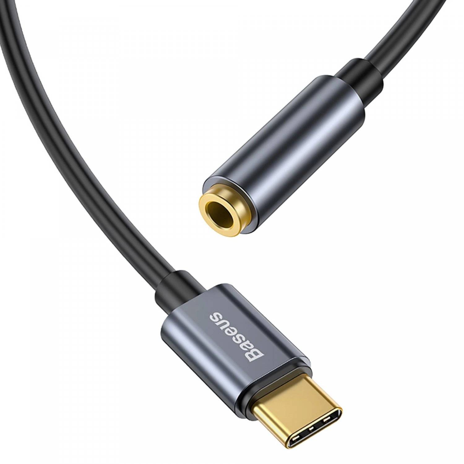 Baseus L54-Adapter für USB-C-Kopfhörer/Miniklinke 3,5 mm DAC 24 Bit 48 KHz Grau