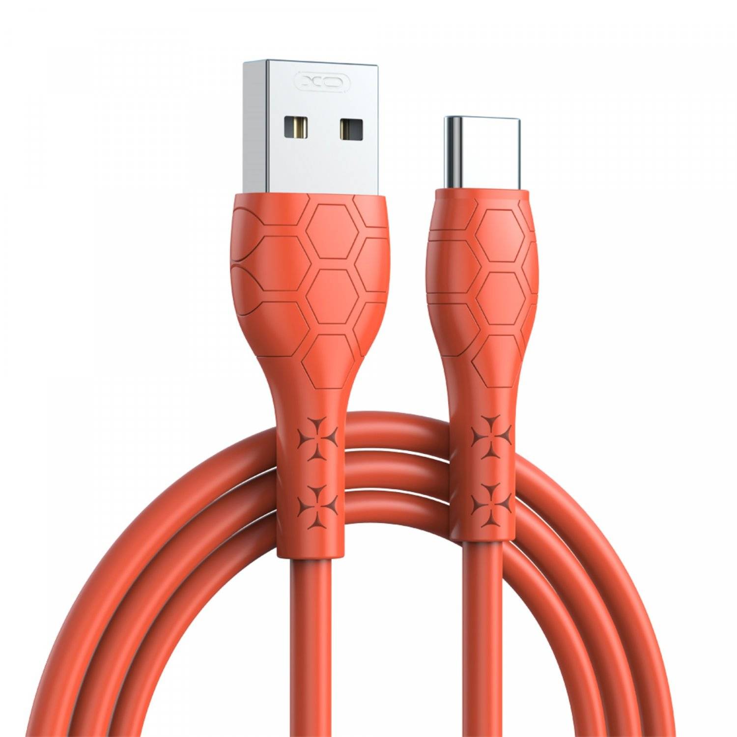 Kabel zu Laden und Datenübertragen 1m USB Typ A zu USB Typ C 2,4A Orange