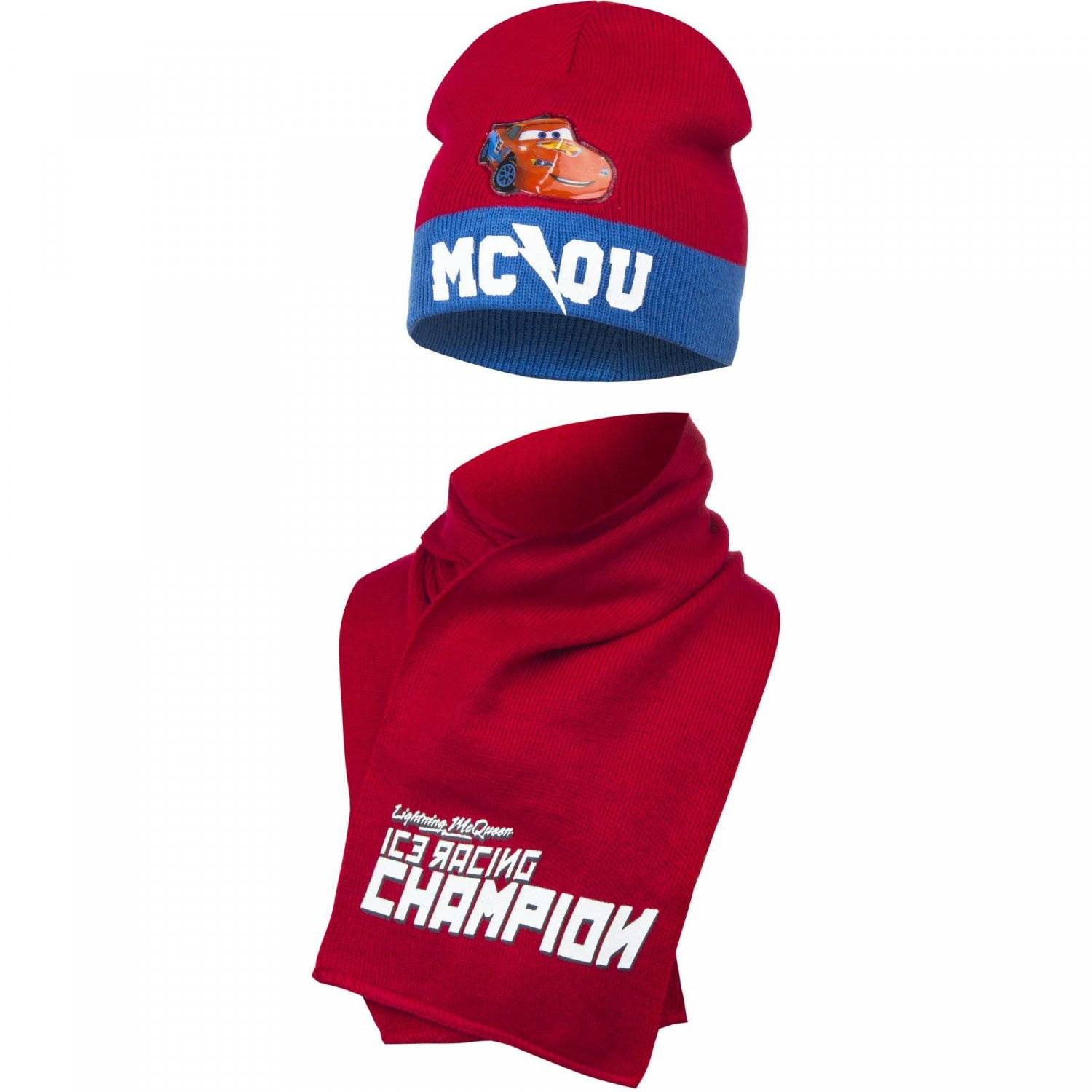 Cars Mütze und Schal Set Stylisches Winteraccessoire für Kinder Rot 51