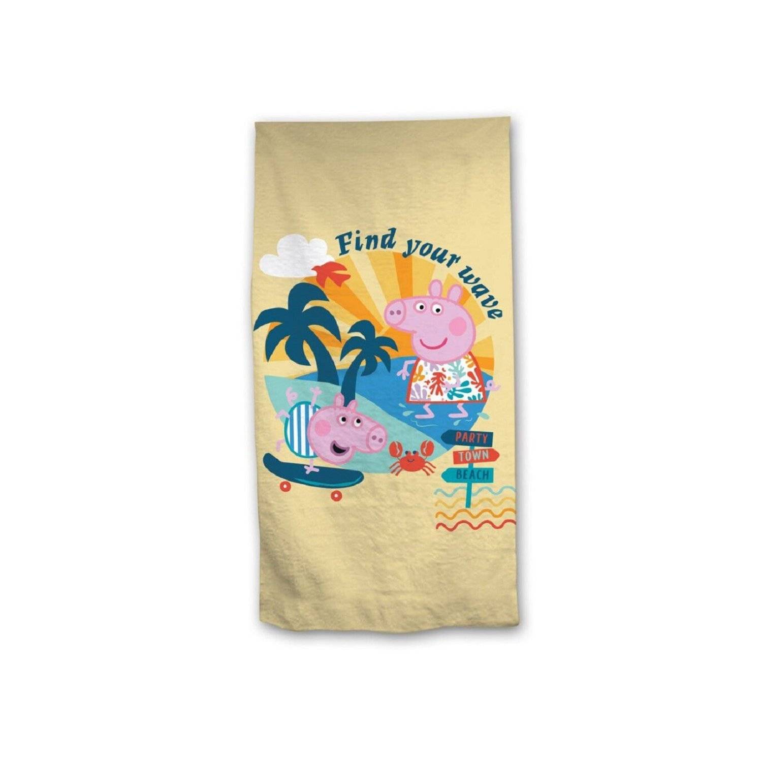 Peppa Pig Strandtuch Ideal für Strand und Pool, 70x140 cm