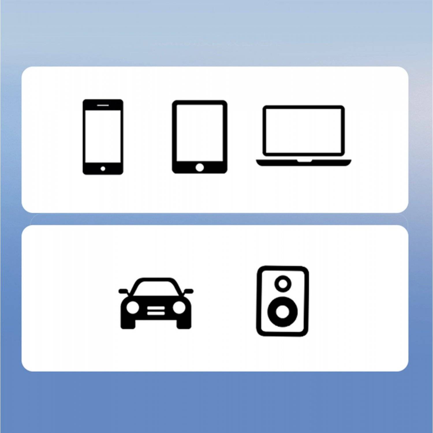 Bluetooth 5.3 Audioadapter / AUX-Audioempfänger in Schwarz 10m Reichweite