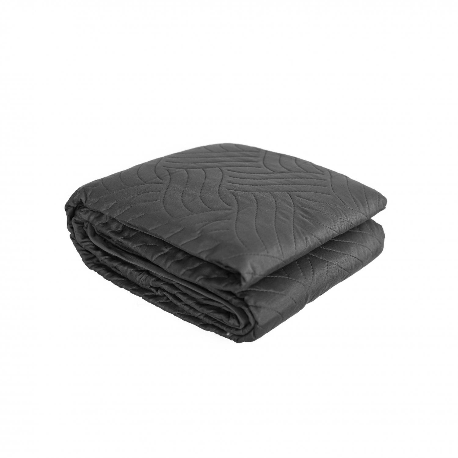 Elegante einfarbige Tagesdecken, Sofaüberwurf 240x220 cm aus 100% Polyester Anthrazit