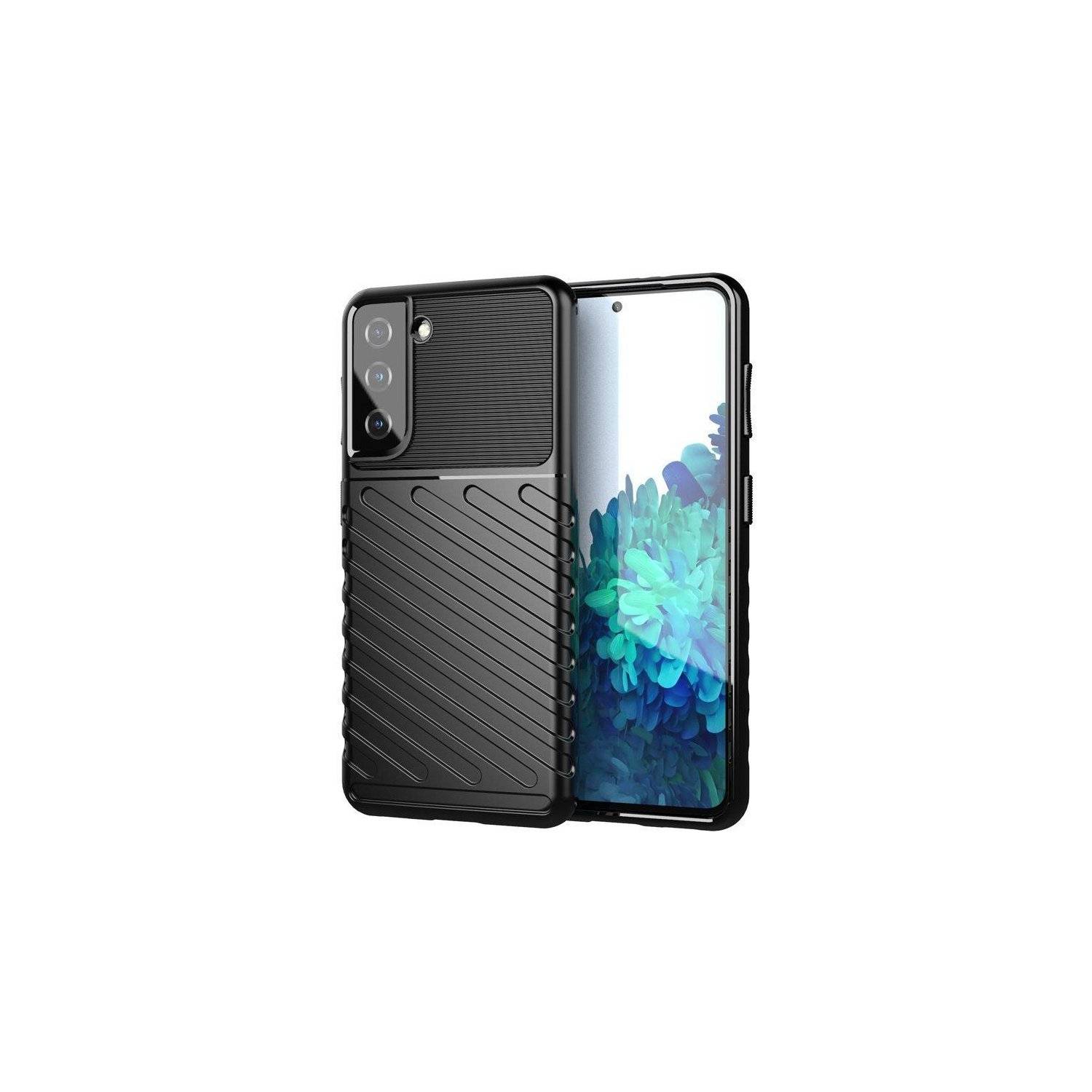 Gepanzerte Thunder Bumper Handy Hülle kompatibel mit Samsung Galaxy A25 5G schwarz
