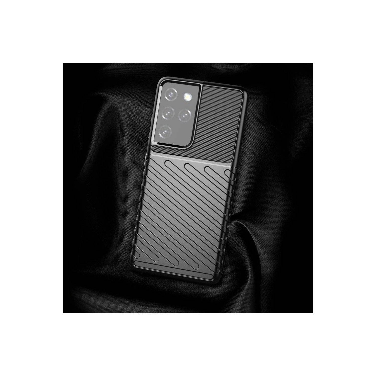 Gepanzerte Thunder Bumper Handy Hülle kompatibel mit Samsung Galaxy A25 5G schwarz