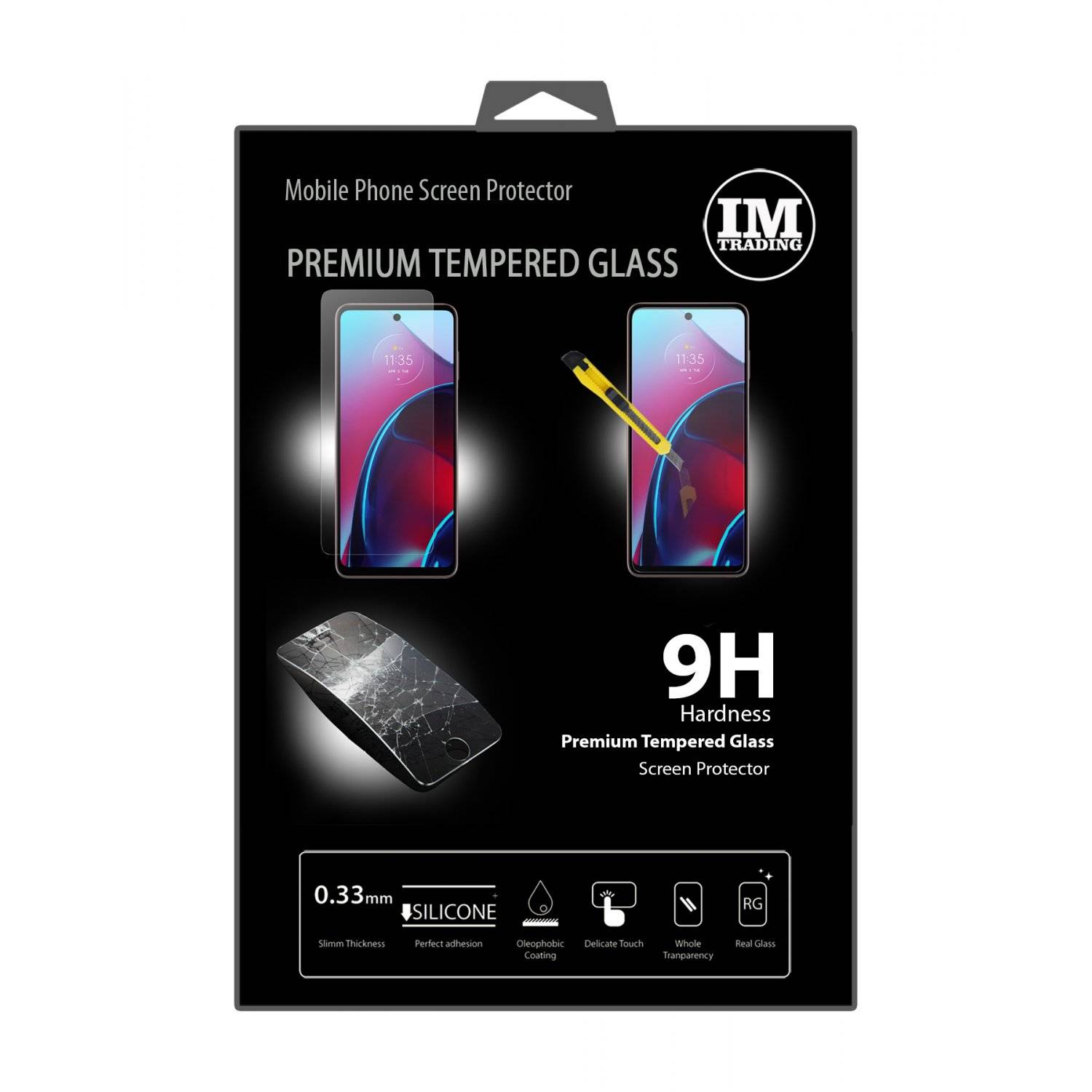 Schutzglas 9H kompatibel mit Motorola Moto G24 Power Displayschutzfolie Passgenau Glas