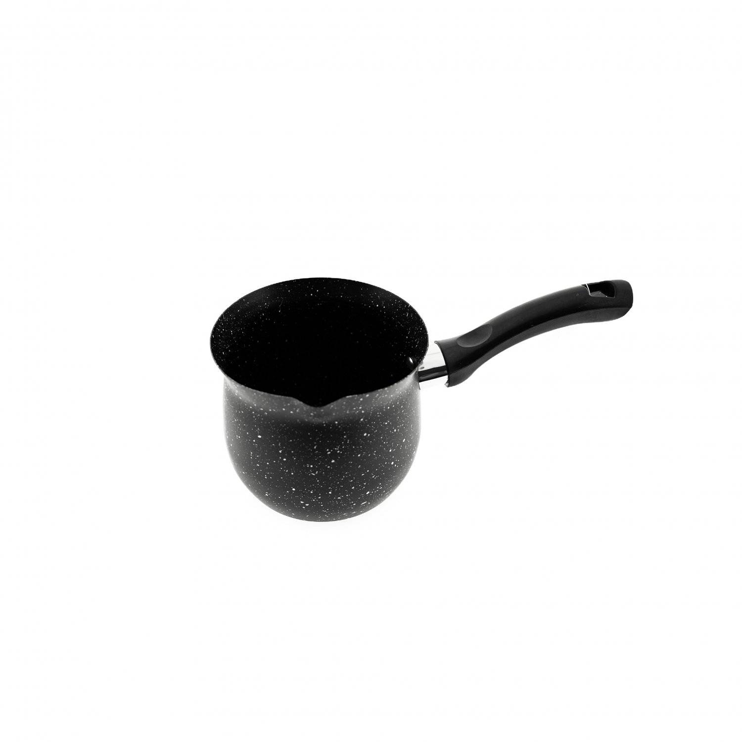 Kaffeekanne, Türkischer Kaffee mit aromatischen Genuss aus Granit in Schwarz 280 ml