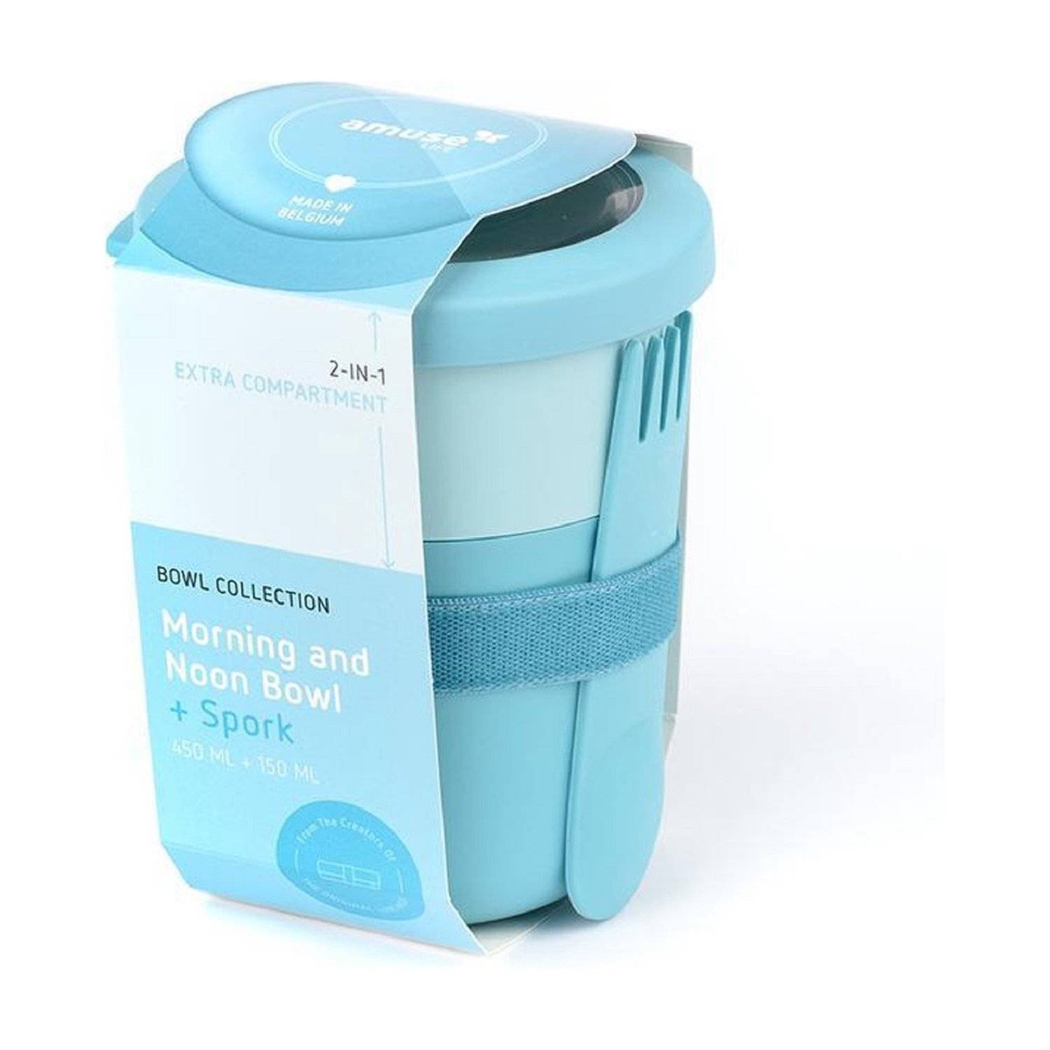 Lunchbox Set mit Snack-Schüsseln 150 und 450 ml mit Spork