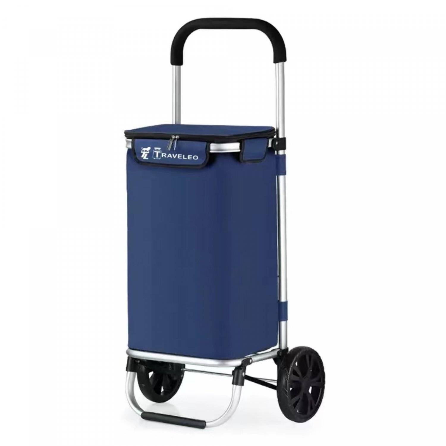 40L Einkaufs Trolley Einkaufswagen Einkaufsroller Aluminium klappbar Blau