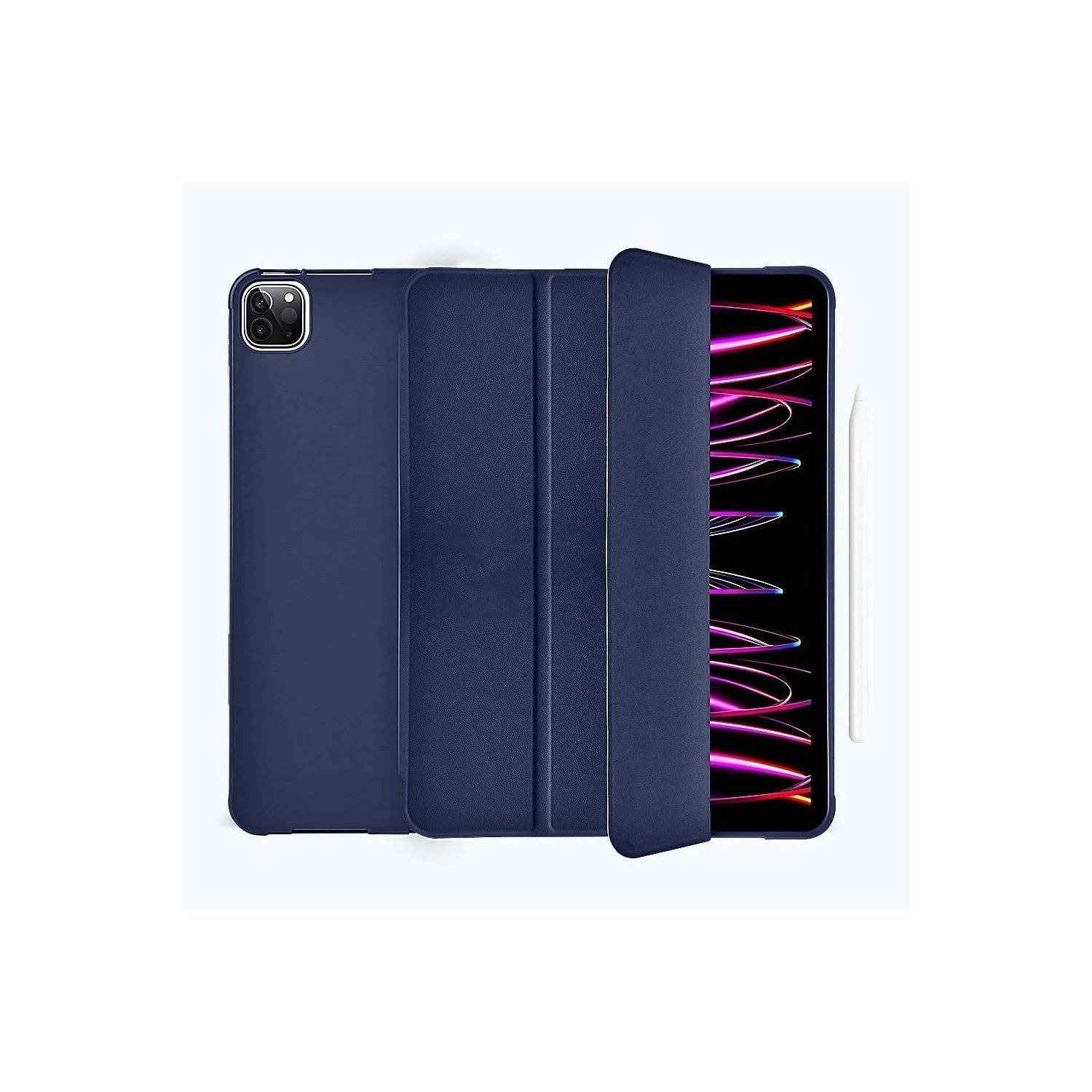 Tablet-Hülle mit Bleistifthalter kompatibel mit iPads 10,2''/10,5'' Blau