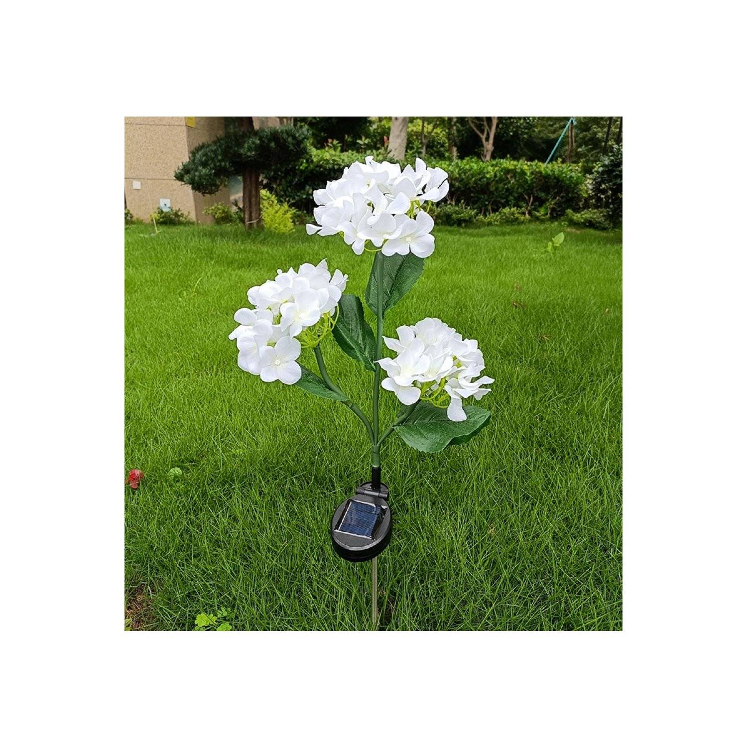 SUNARI Blumen Solarlampe LED FLS-93 Hortensien 3000K 600mAh Li-Ion Forever Light