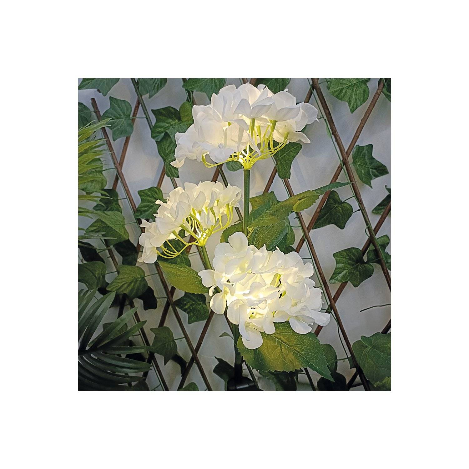 SUNARI Blumen Solarlampe LED FLS-93 Hortensien 3000K 600mAh Li-Ion Forever Light