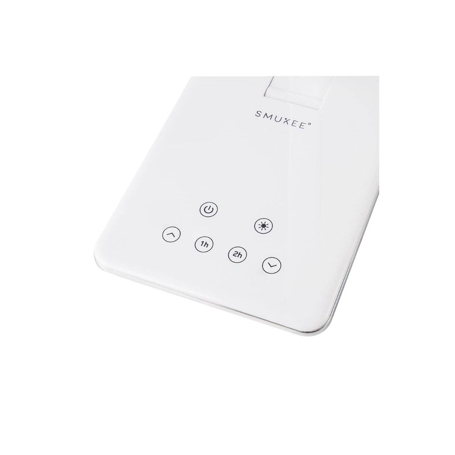 Stylische Tischlampe 1m Kabel - Lampe mit integriertem Induktionsladegerät Weiß