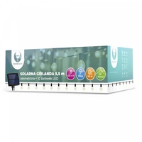LED Solar Girlande 5,5m + 10 LED Birnen Glühfaden klar E12 G40 IP44 mit 4 Betriebsmodi LED Solar Girlande 5,5m + 10 LED Birnen Glühfaden klar E12 G40 IP44 mit 4 Betriebsmodi