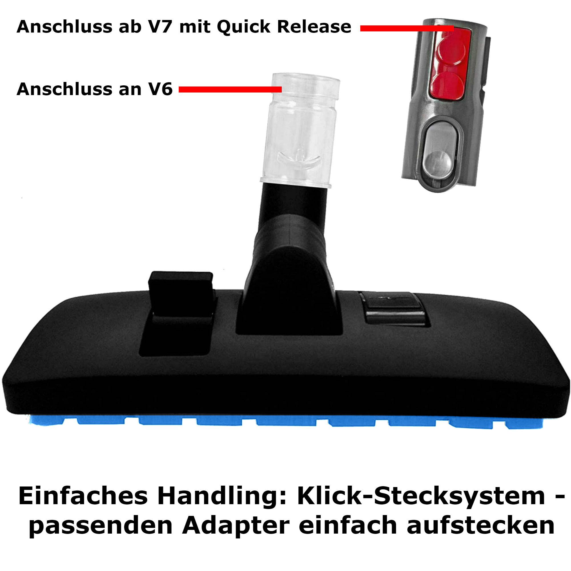 Bodendüse Staubsaugerdüse Staubsaugerersatz Zubehör Ersatzteil für Dyson V7 V8 V10 V11 V15 Staubsauger Zubehör Kombidüse