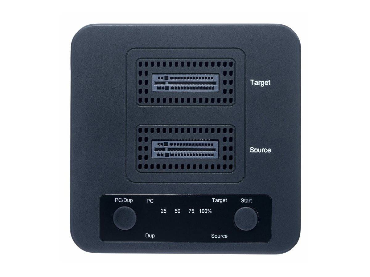StarTech.com 1:1 M.2 NVMe Kopierstation, USB-C PCIe SSD Cloner & Dock - Solid State / Festplattenduplikator - 2 Schächte (PCIe (NVMe))