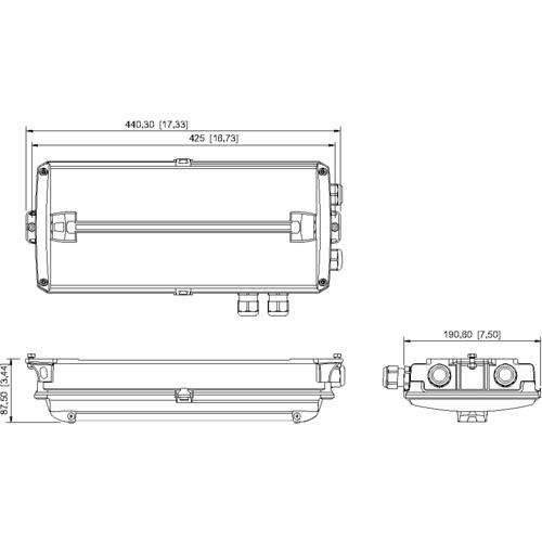 Stahl Kompaktleuchte Sicherheits 6109/111-0101#287798