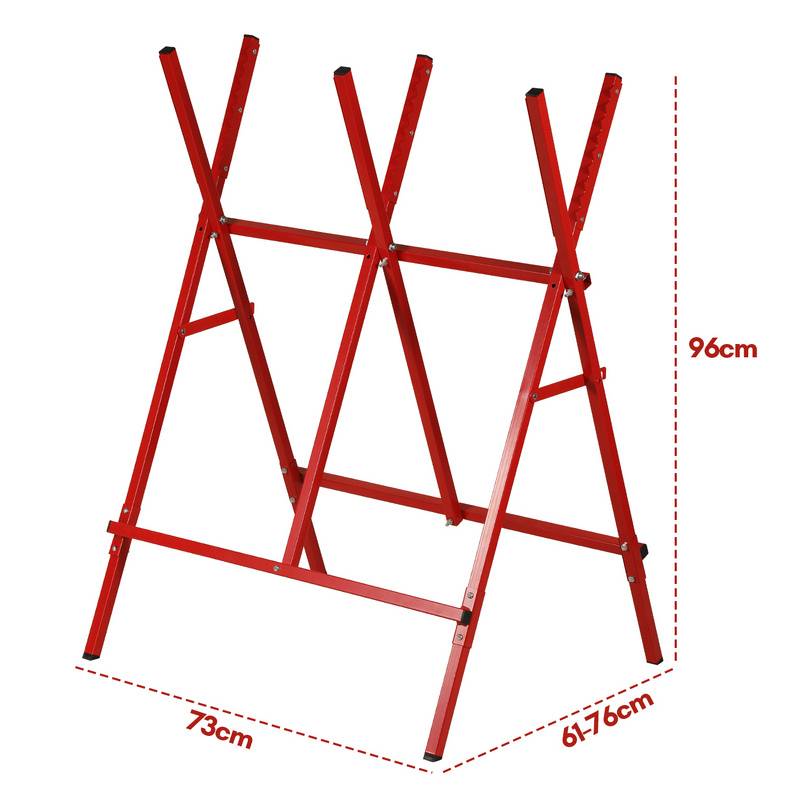 Sägebock klappbar Kettensägebock Holzschneidebock bis 100 kg Rot