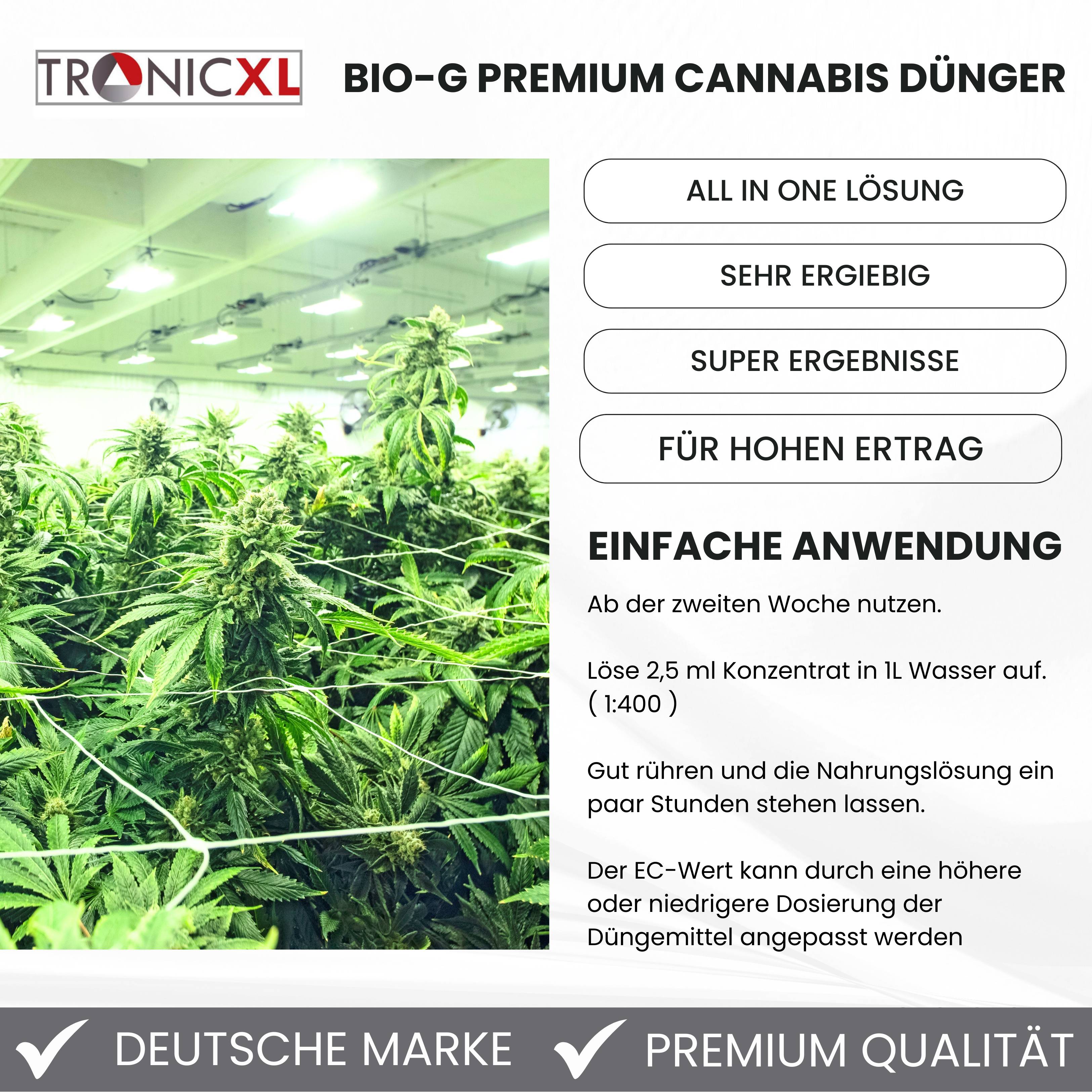 1L All-in-One Premium Bio-G Grow Dünger für Autoflower Erde Anzucht & Blüte für Growbox Zubehör