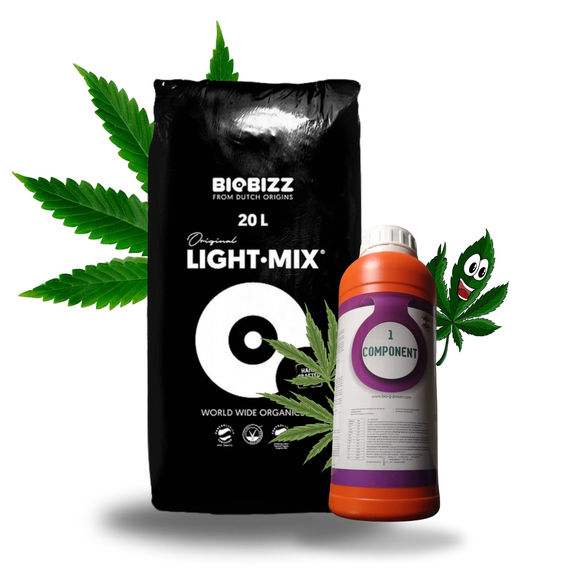 Dünger für BioBizz + Light Mix Grow Erde Anzucht Blüte Lightmix für Growbox Zelt Schrank Zubehör Substrat mit Perlite