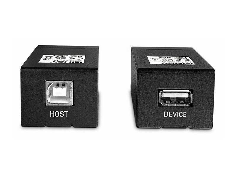 Zwei schwarze USB-Adapter-Boxen auf weißem Hintergrund, mit den Bezeichnungen 