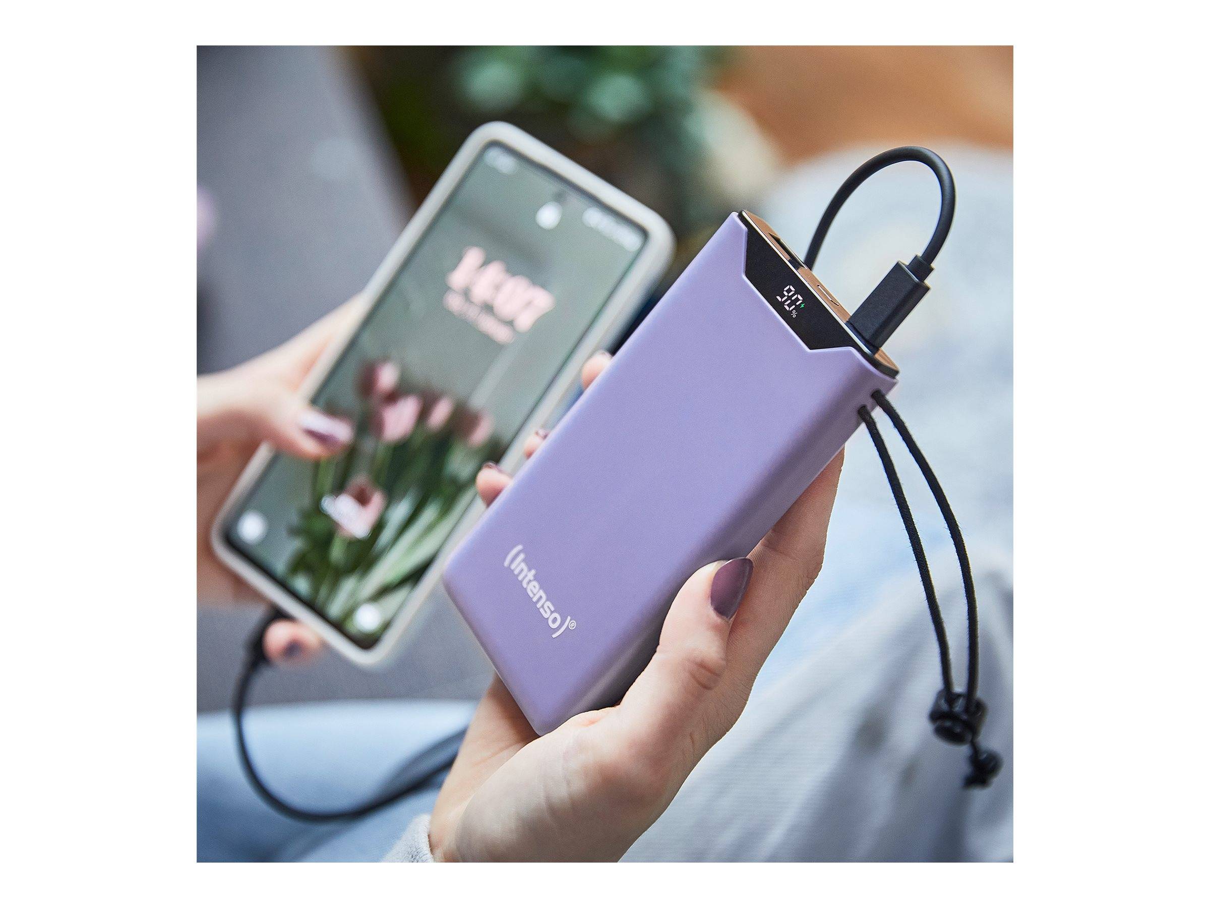 Intenso F10000 - Powerbank - 10000 mAh - 20 Watt - 3 A - QC 3.0, Power Delivery 3.0 + PPS - 2 Ausgabeanschlussstellen (2