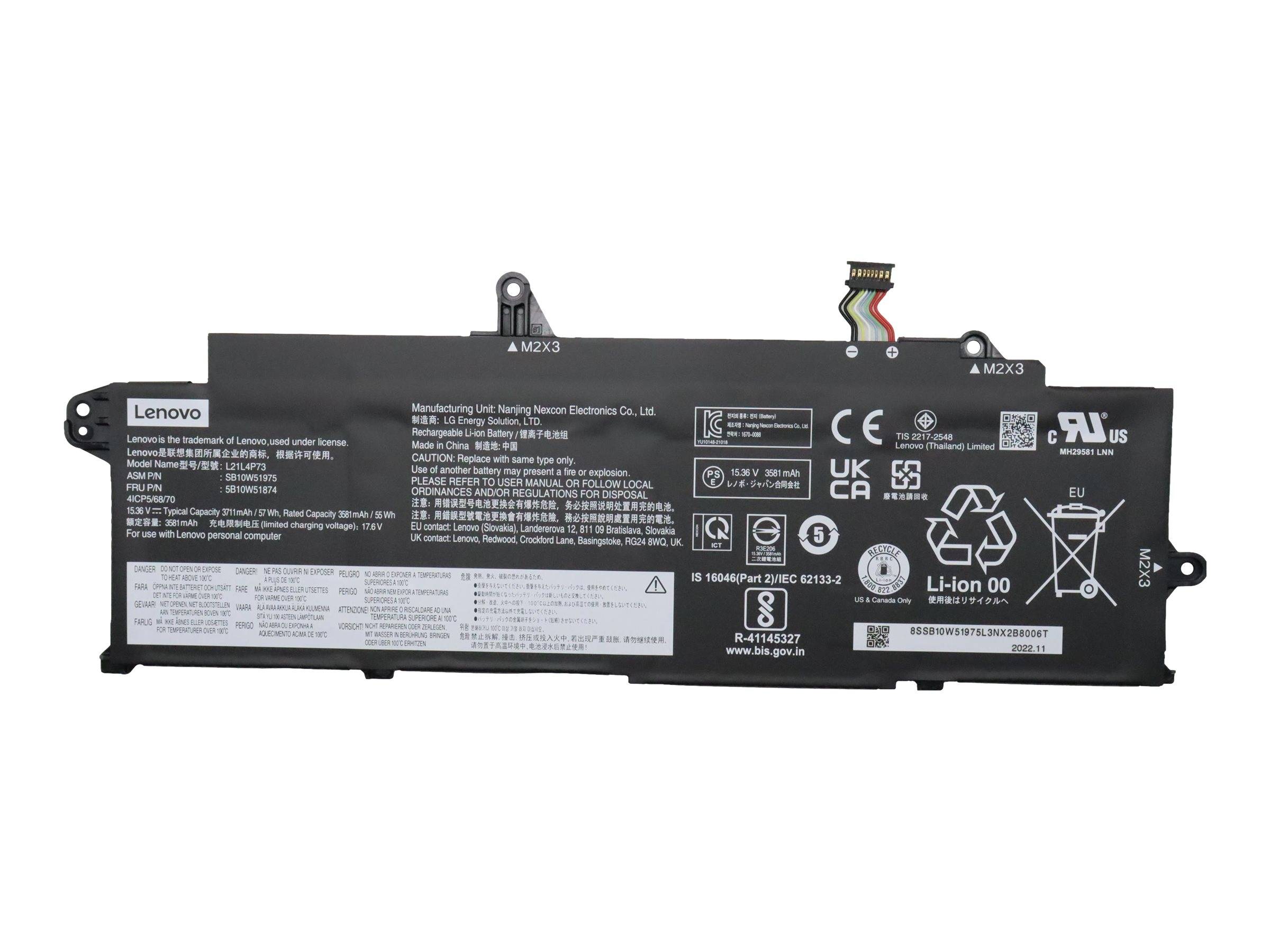 LENOVO - LG Energy Solution - Laptop-Batterie - Lithium-Ionen