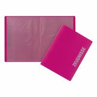 Pagna Zeugnismappe DIN A4 10 Hüllen dunkelrosa