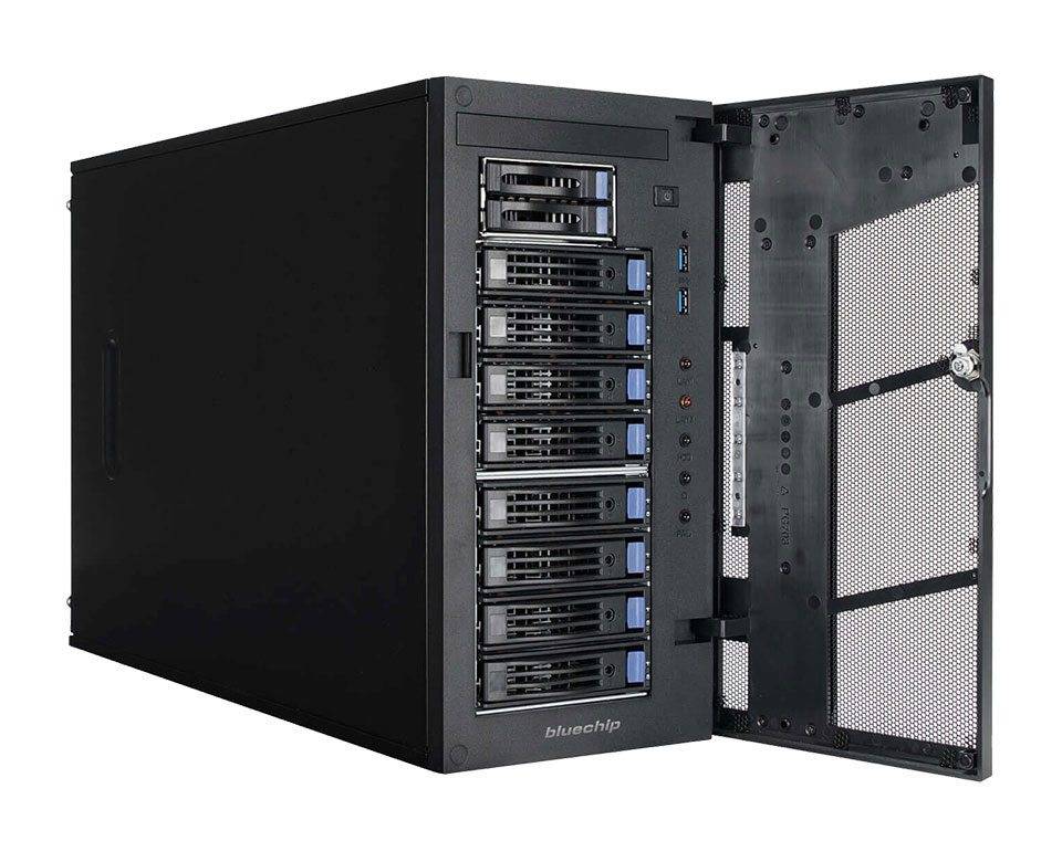 bluechip SERVERline T30330s Silent/Quiet-Server, Tower, Intel® Xeon® E-2414 Prozessor / bis zu 4.50 GHz, 32 GB DDR5, 2 x