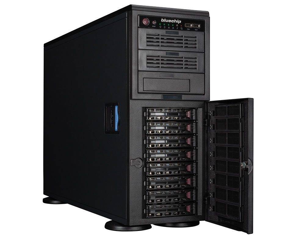bluechip SERVERline T30334s Silent/Quiet-Server, Tower, Intel® Xeon® E-2414 Prozessor / bis zu 4.50 GHz, 32 GB DDR5, 2 x