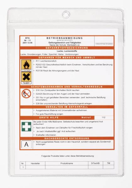 DURABLE - Dokumentenhalterung - für A4 - durchsichtig (Packung mit 10)