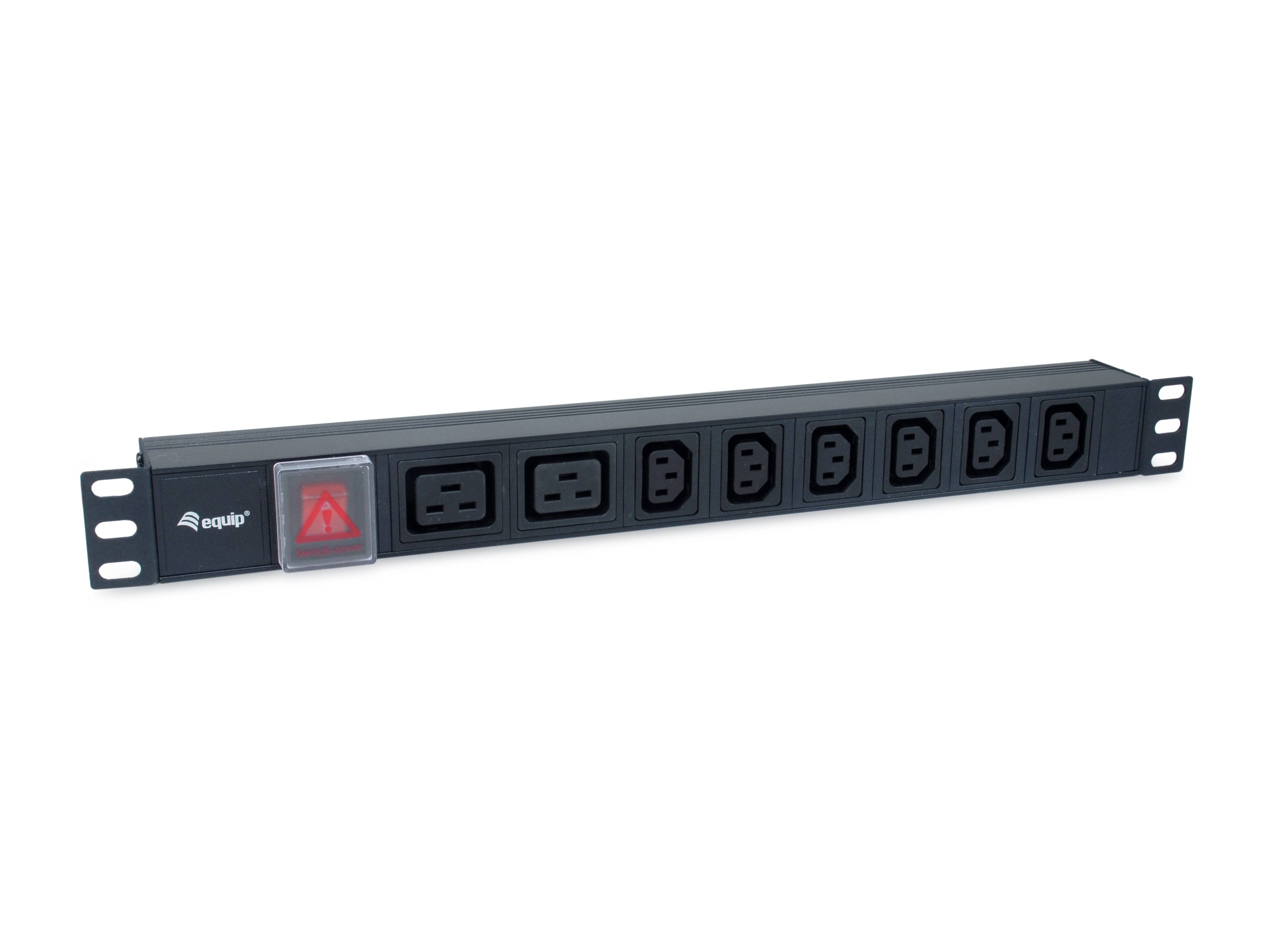 Equip Stromverteilungseinheit (Rack - einbaufähig) - Wechselstrom 220-240 V - 3500 Watt - Eingabe, Eingang IEC 60320 C20 - Ausgangsanschlüsse: 8 (6