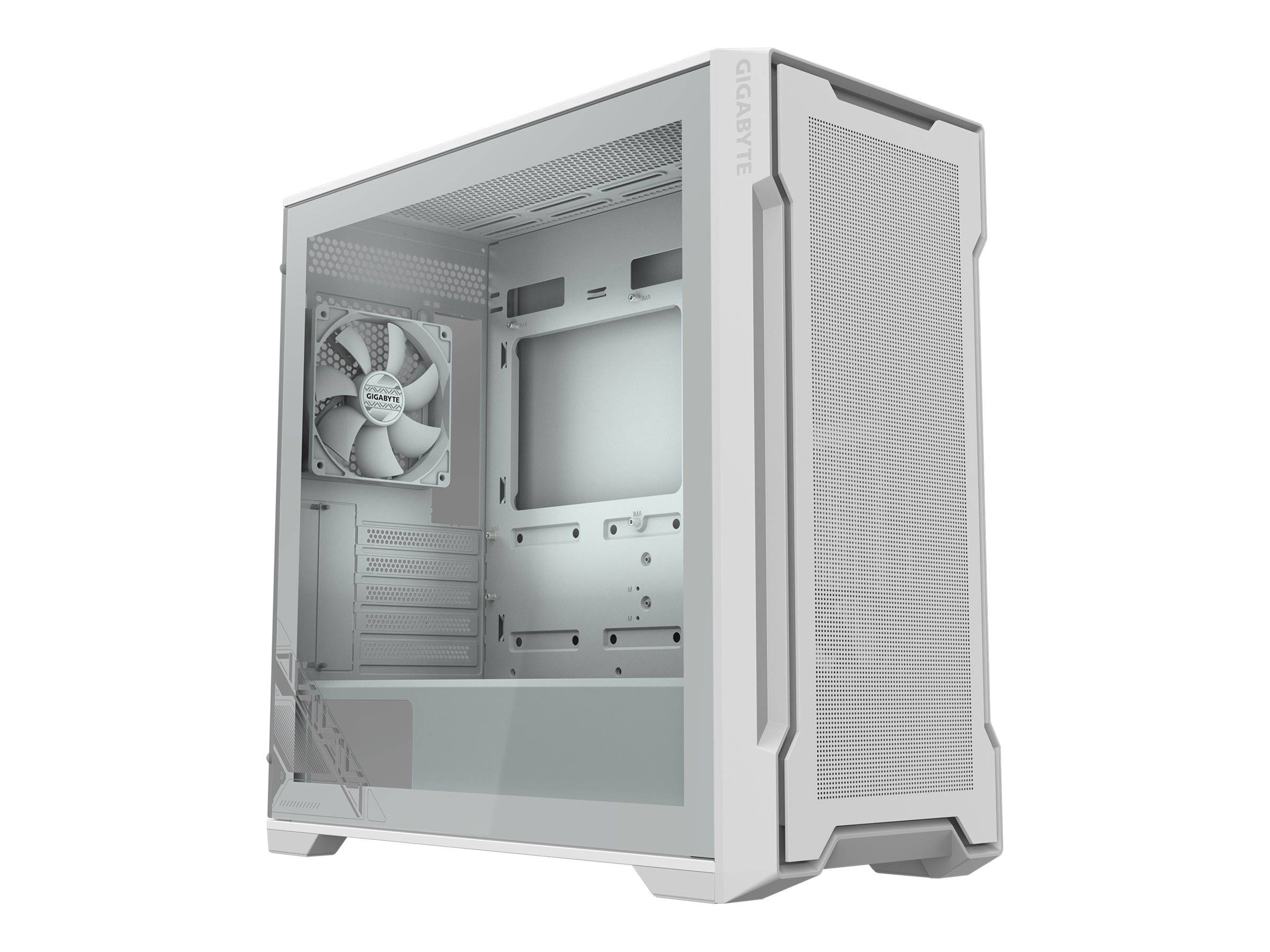 Gigabyte C102 GLASS ICE - Mid tower - mini ITX / micro ATX - Seitenteil mit Fenster (gehärtetes Glas)