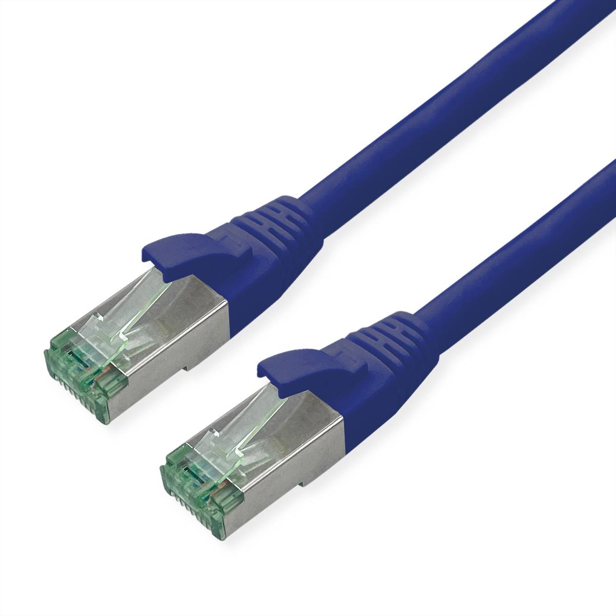 ROLINE - RM S/FTP Patchkabel Kat6A/Kl.EA TPE blau 10m - Netzwerk - CAT 6a