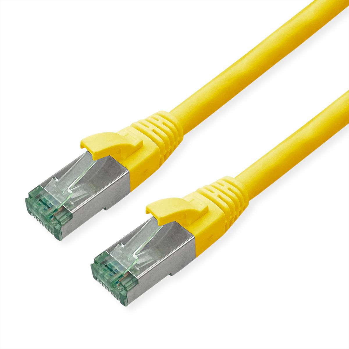 ROLINE - RM S/FTP Patchkabel Kat6A/Kl.EA TPE gelb 0.3m - Netzwerk - CAT 6a