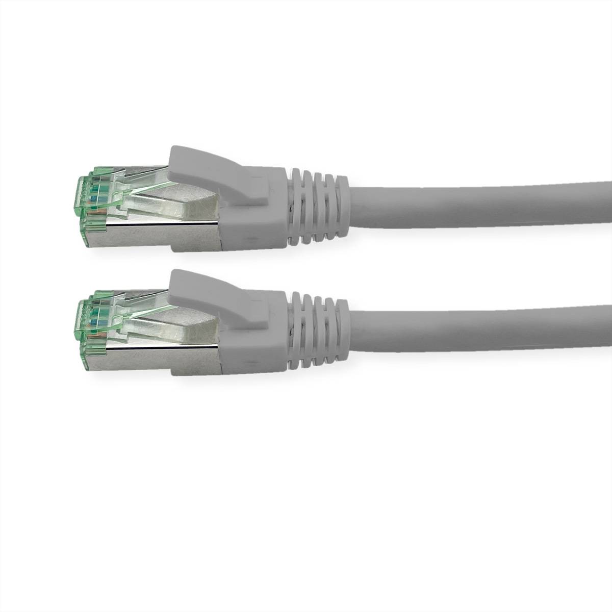ROLINE RM Patchkabel Cat.6A S/FTP (PiMF), grau, 1 m