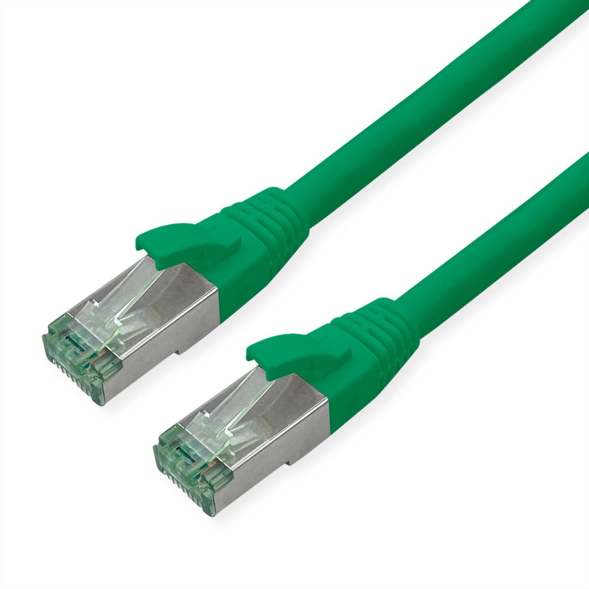 ROLINE - RM S/FTP Patchkabel Kat6A/Kl.EA TPE gruen 15m - Netzwerk - CAT 6a