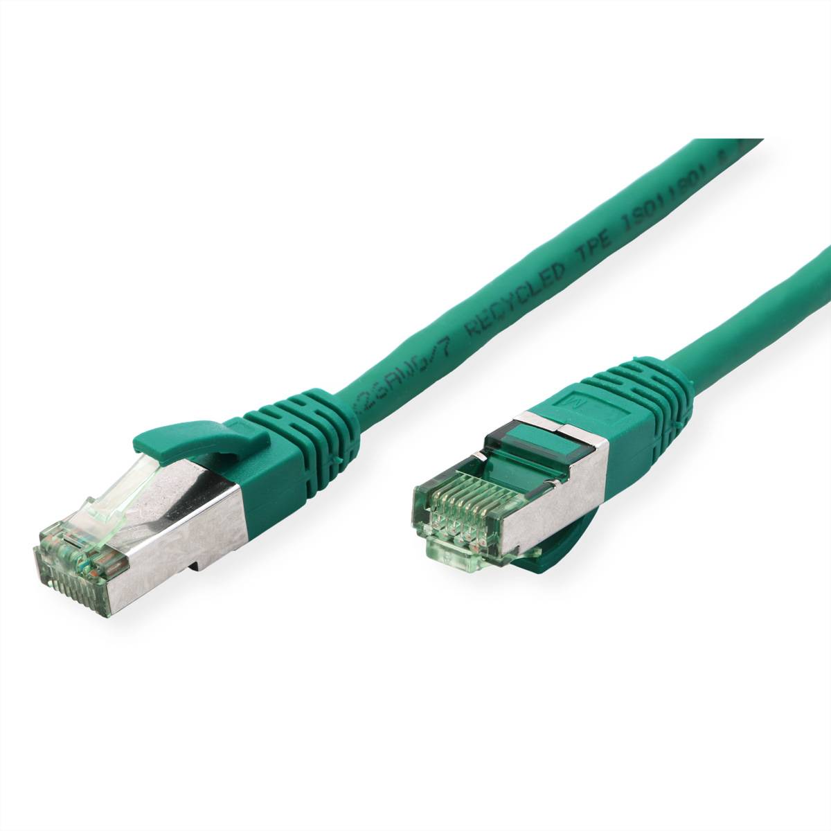 ROLINE RM Patchkabel Cat.6A S/FTP (PiMF), grün, 3 m