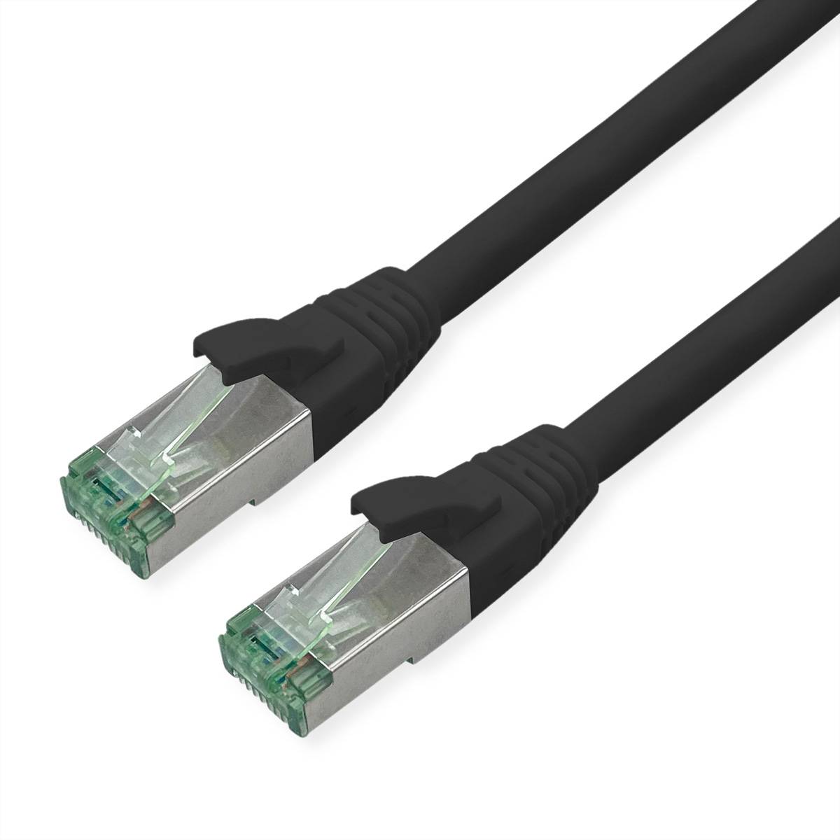 ROLINE - RM S/FTP Patchkabel Kat6A/Kl.EA TPE schwarz 1.5m - Netzwerk - CAT 6a