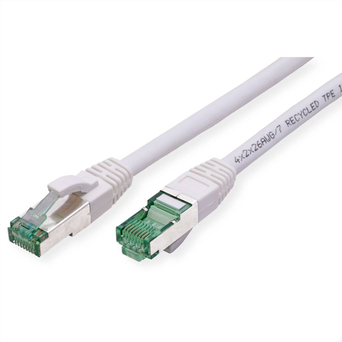 ROLINE RM Patchkabel Cat.6A S/FTP (PiMF), weiß, 2 m