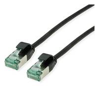 ROLINE - RM U/FTP Patchkabel Kat.6A/Kl.EA SLIM schwarz 0.5m - Netzwerk - CAT 6a