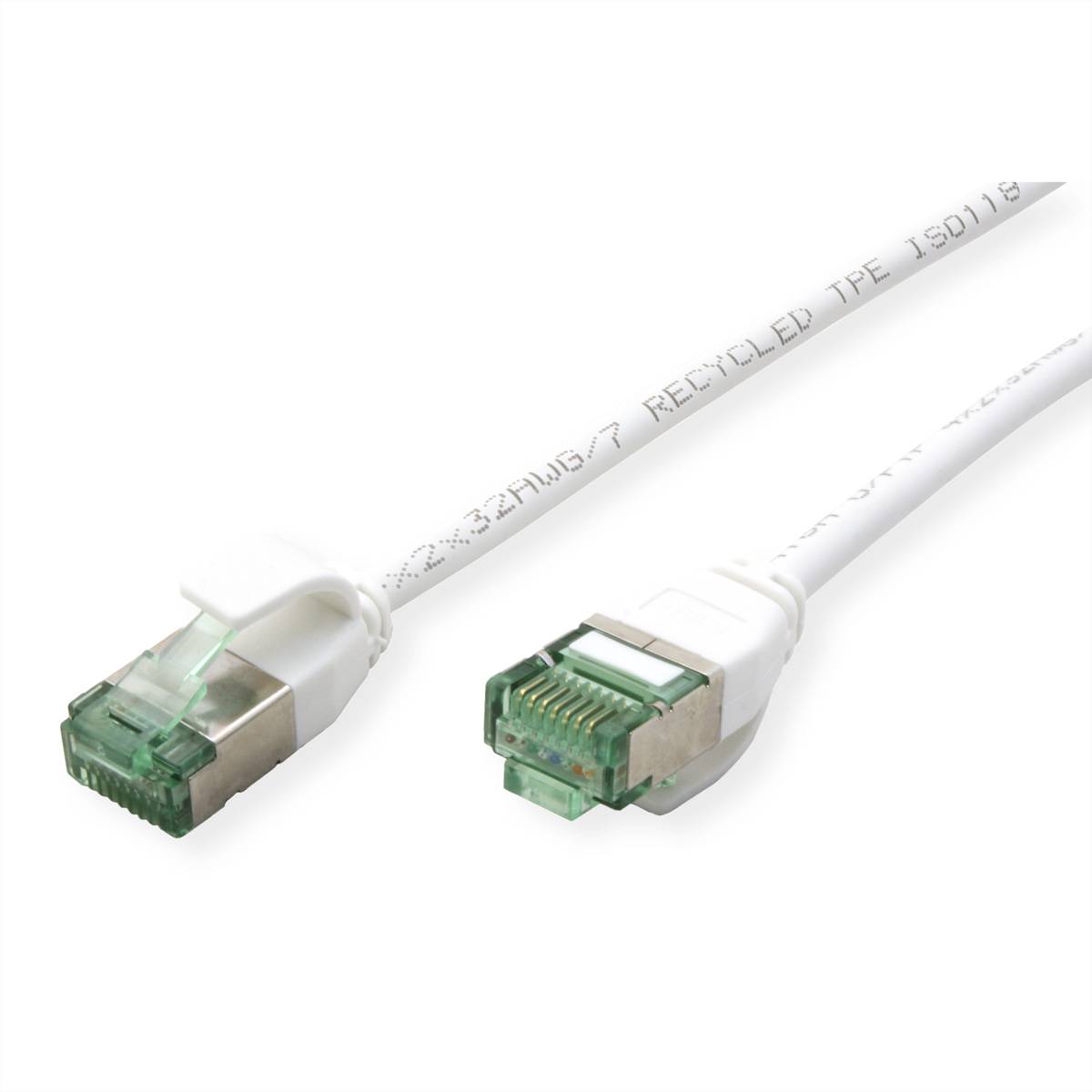 ROLINE RM U/FTP DataCenter Patchkabel Cat.6A (Class EA), slim, weiß, 1 m
